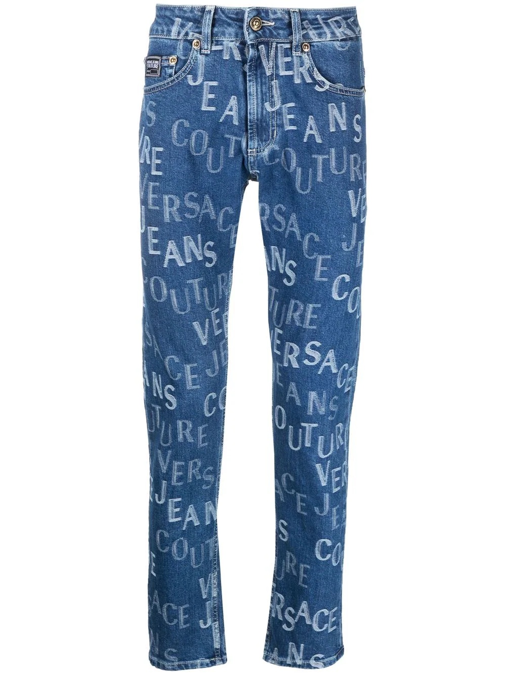 logo-print skinny jeans - 1