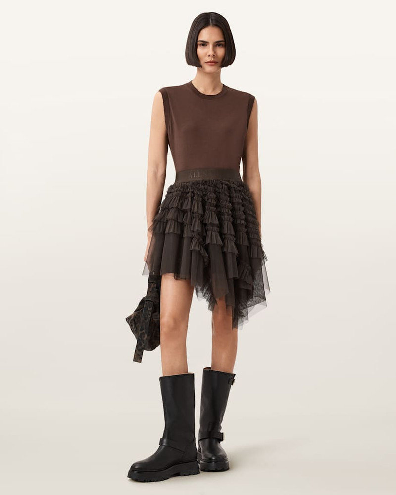 JAYDE RUFFLED TULLE MINI SKIRT 1