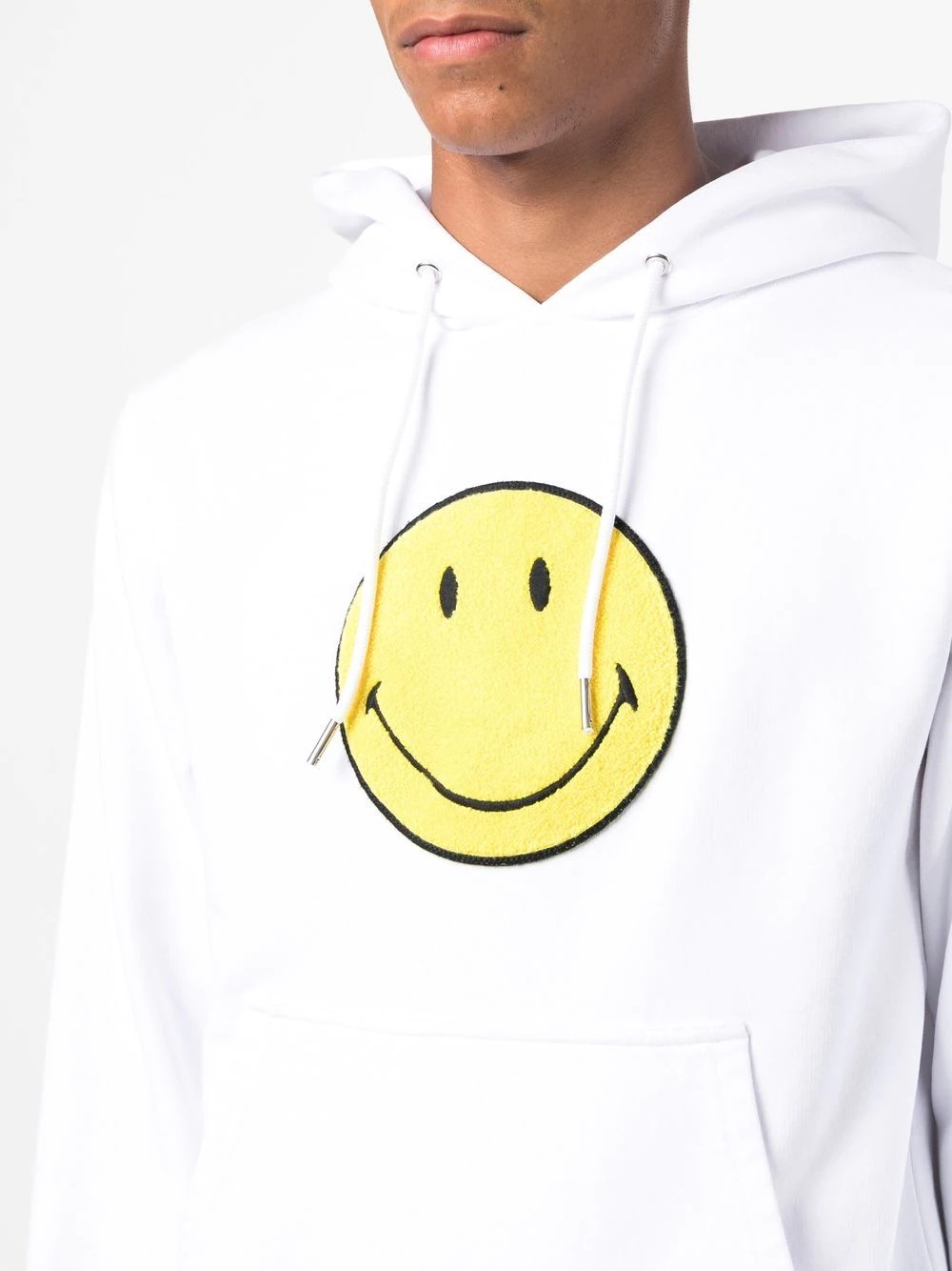 smiley-patch hoodie - 5