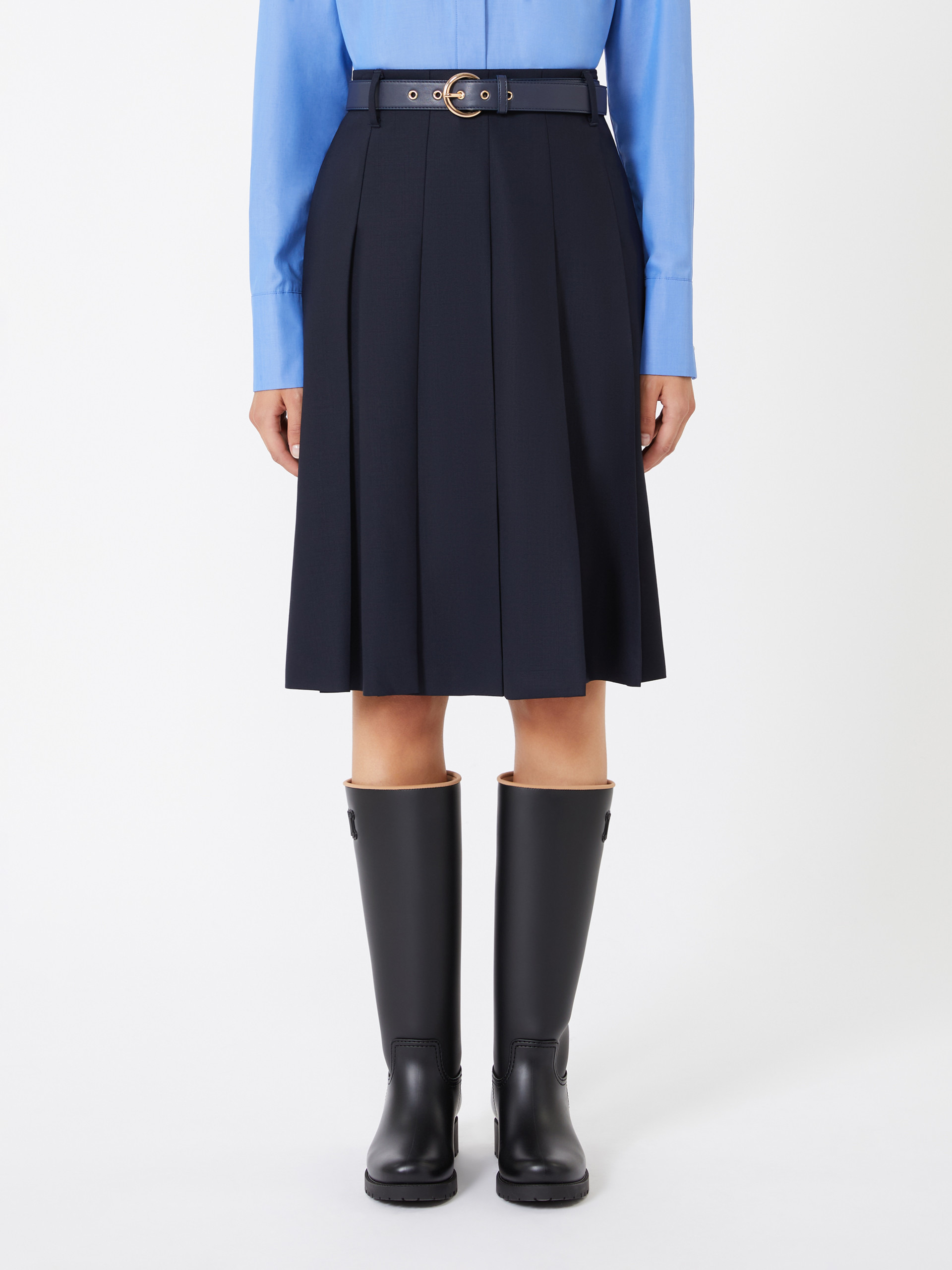 GIMMY Pleated wool skirt - 3