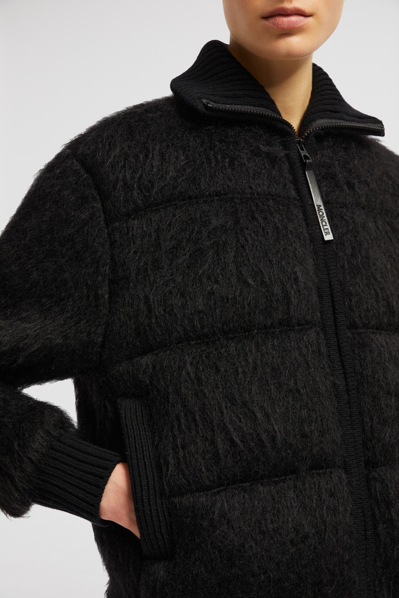 Padded Wool & Mohair Zip-Up Cardigan 6