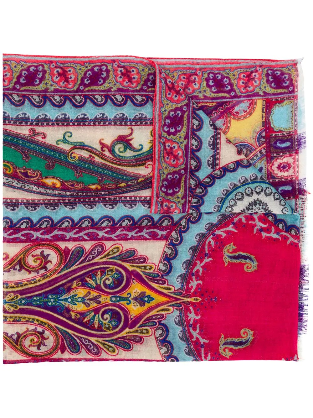 paisley print scarf - 1