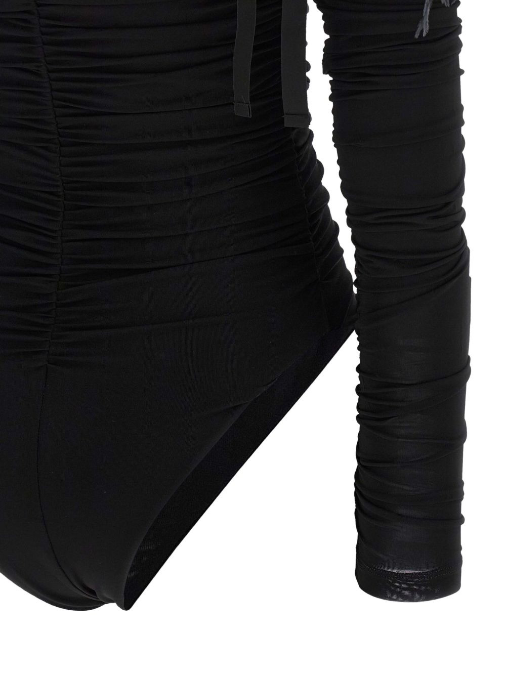 Ottovolante feather-trimmed halter bodysuit - 3