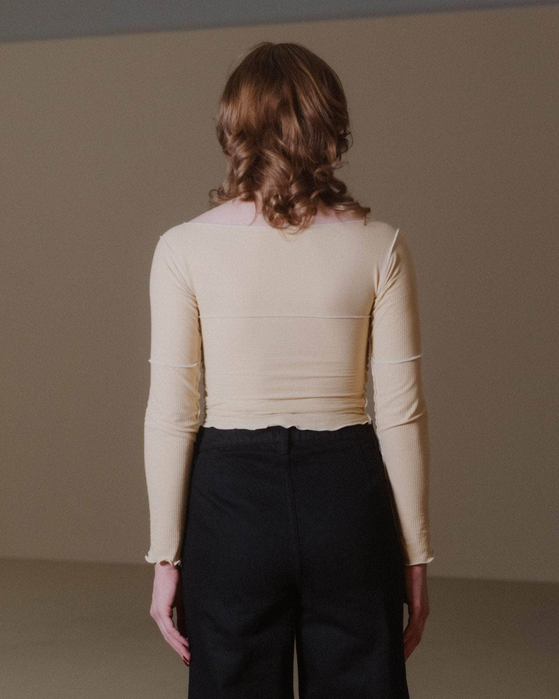 Cinder Long Sleeve Tee - Fine Organic Cotton Rib 3