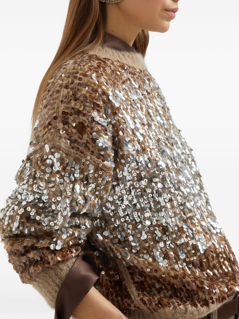 ombré-effect sequin-embellished sweater - 5