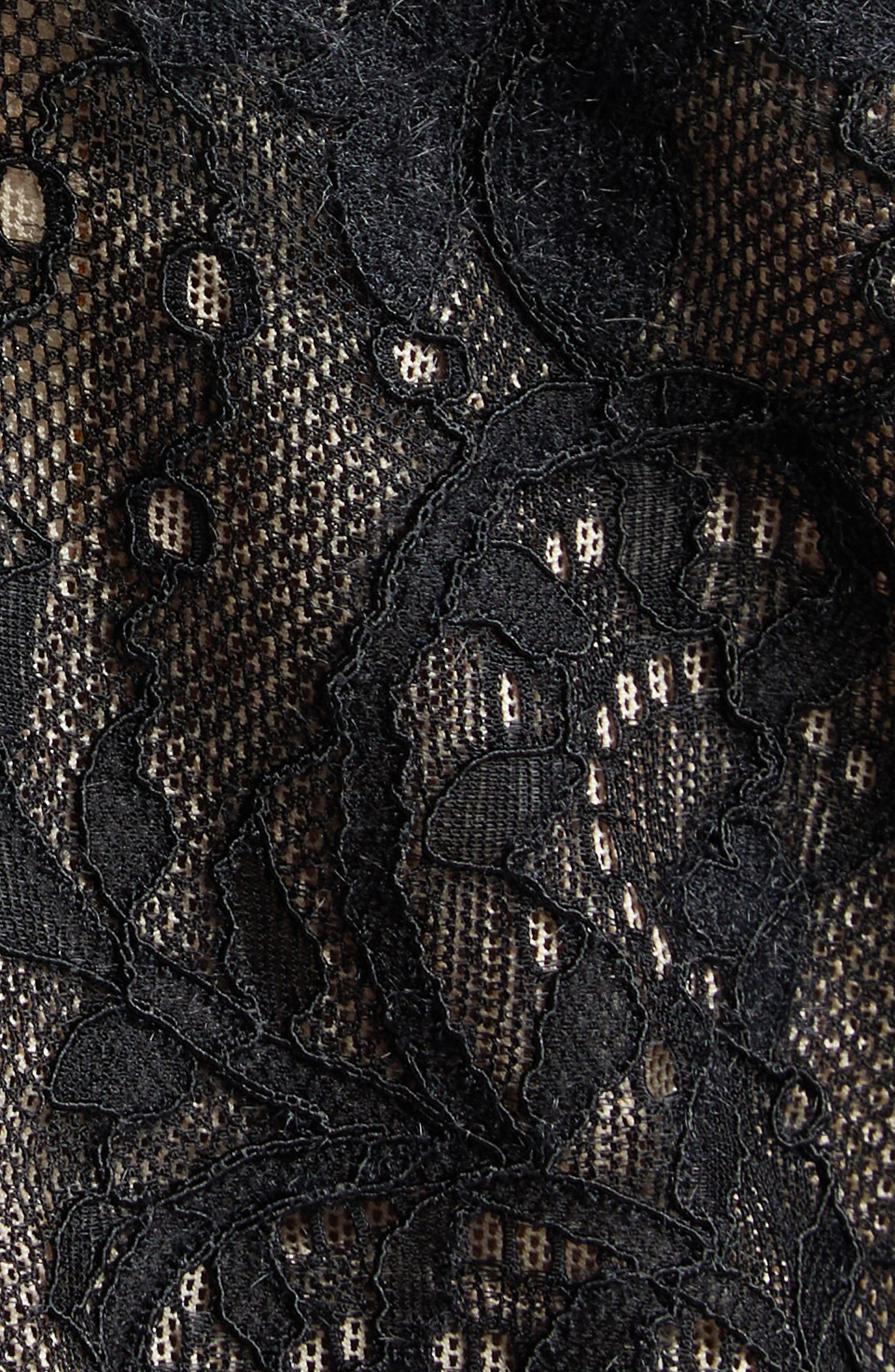 Zimmermann Scoop Neck Lace Bodysuit in Black at Nordstrom - 7