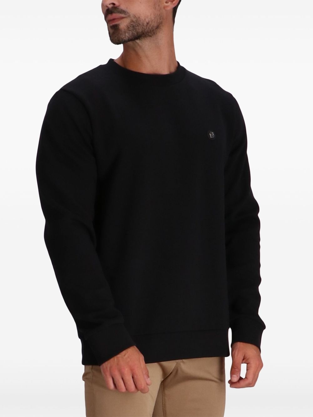 logo-patch crew-neck sweatshirt - 3