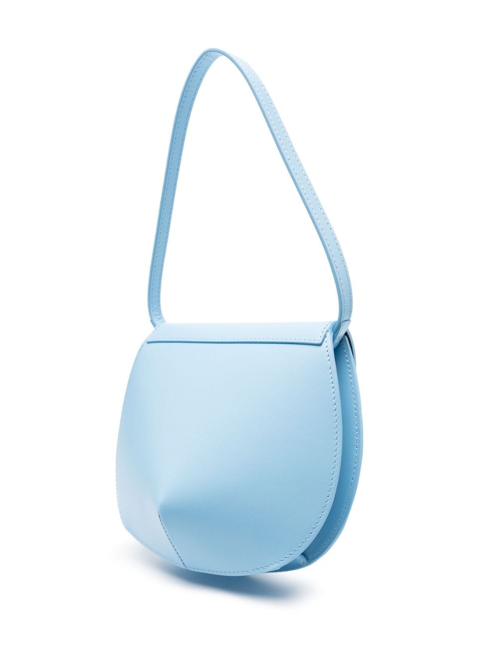 logo-plaque leather shoulder bag - 3
