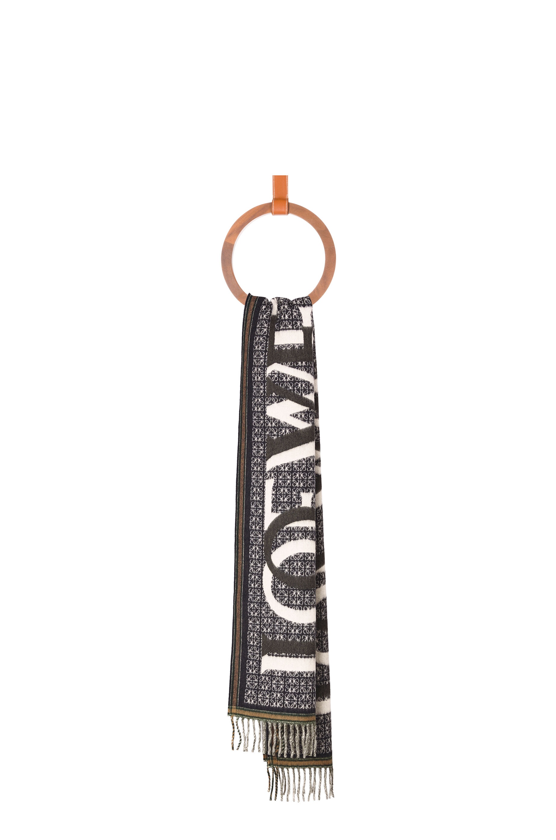 【LOEWE】Bicolour scarf in wool and cashmere Loewe Bicolour scarf in wool and cashmere | REVERSIBLE
