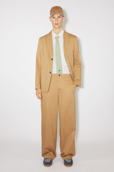 Acne Studios Twill cotton tailored jacket - Camel brown outlook