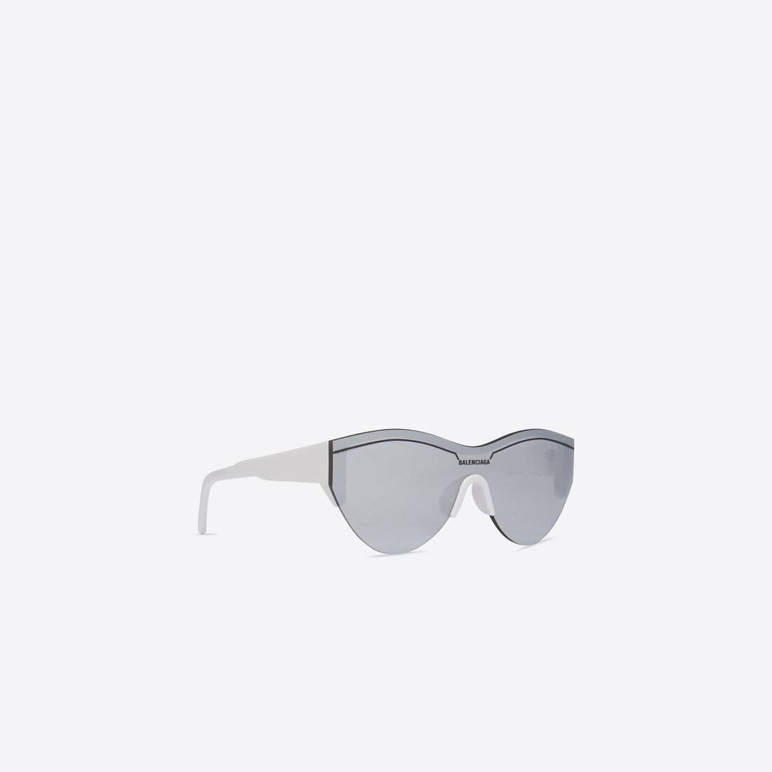 Women's Ski Cat Sunglasses in White Black - 4