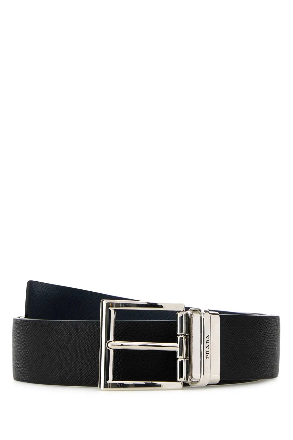 Prada Men Black Leather Reversible Belt - 1