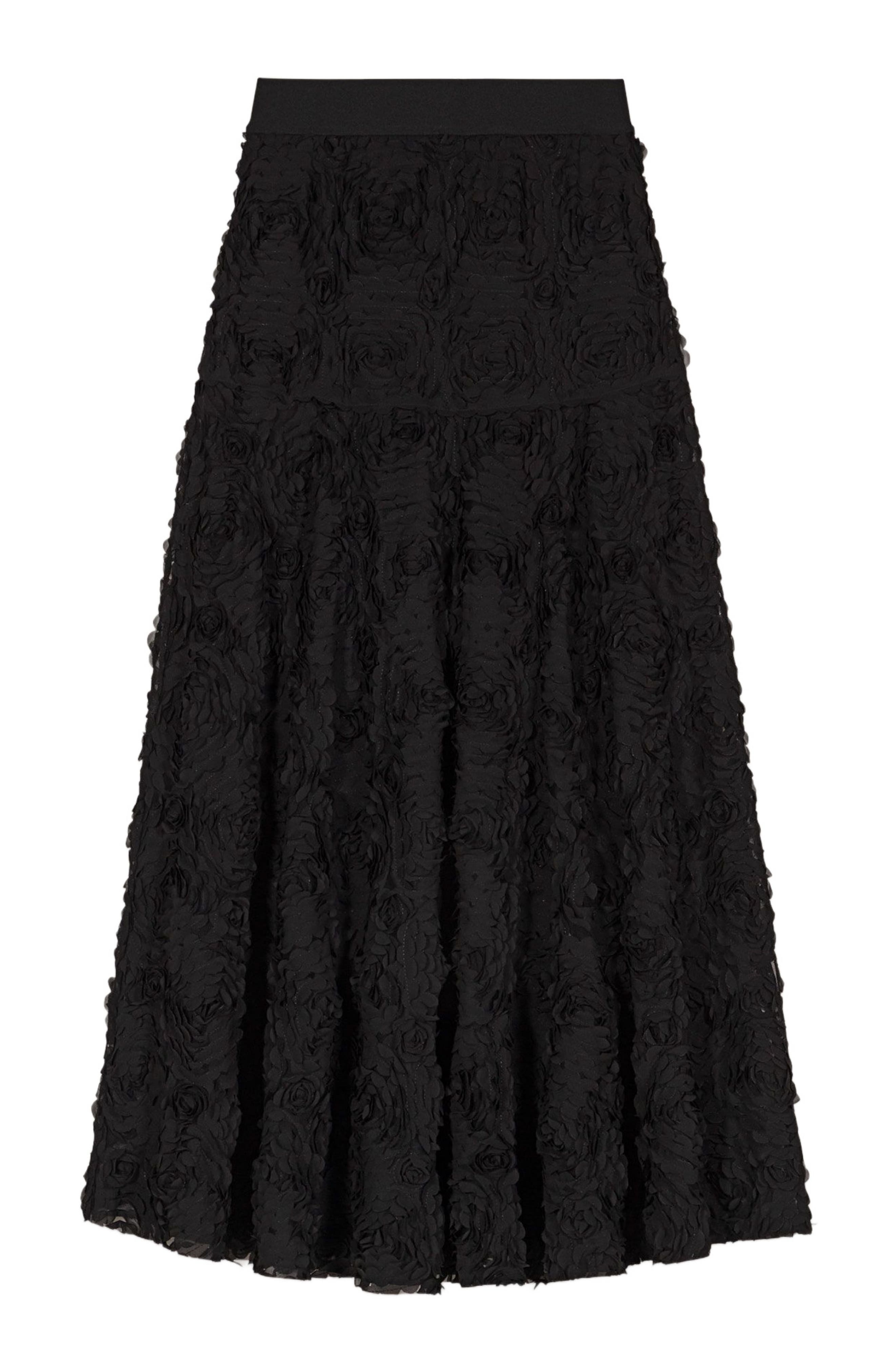 maje Long embroidered skirt in Black at Nordstrom - 7