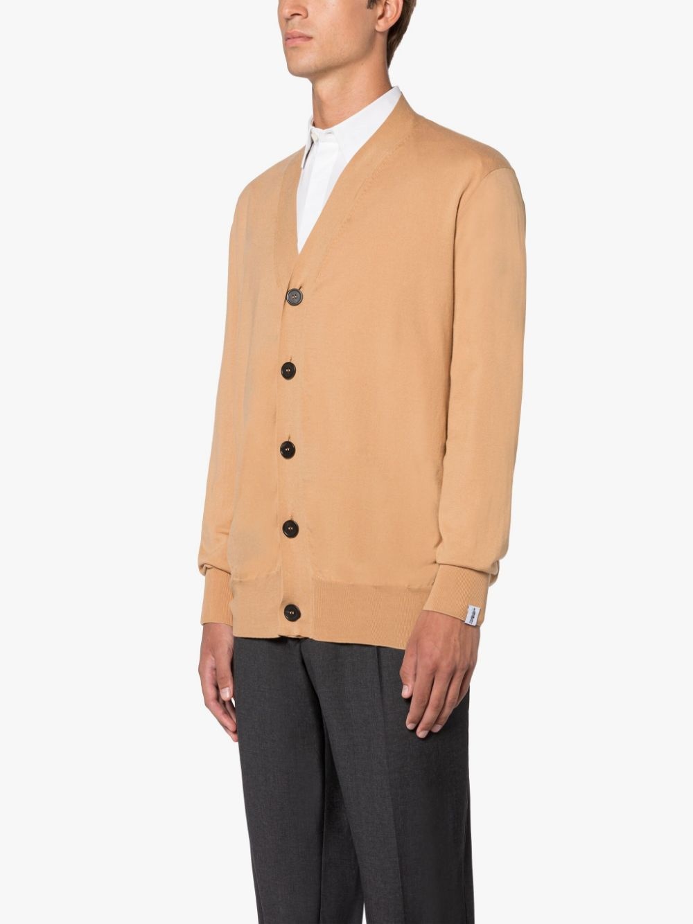 BEIGE COTTON CARDIGAN - 3
