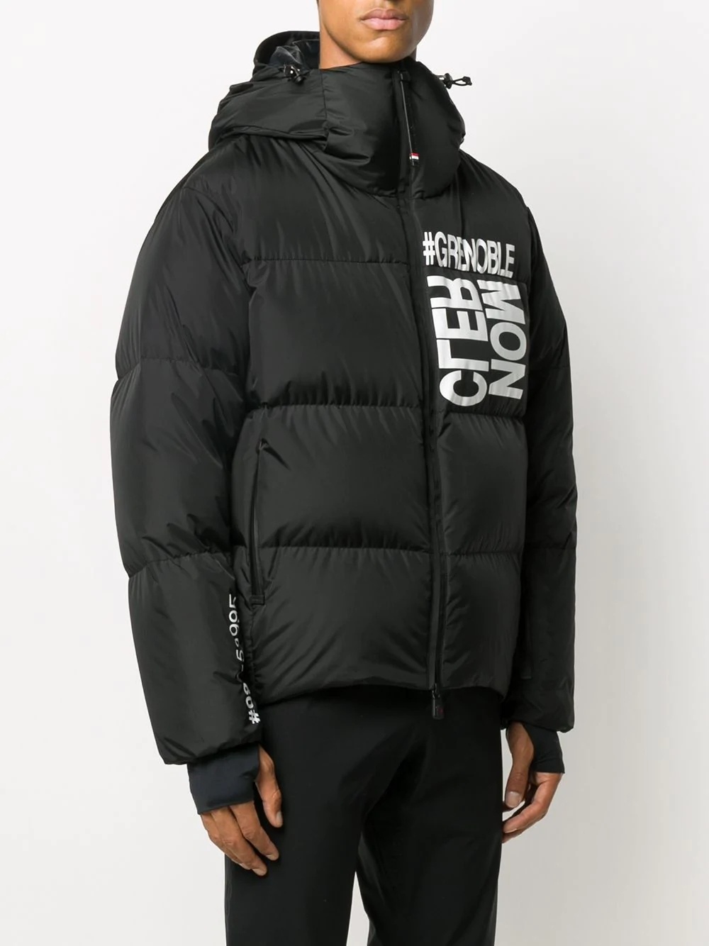 Mazod logo-print down jacket - 3