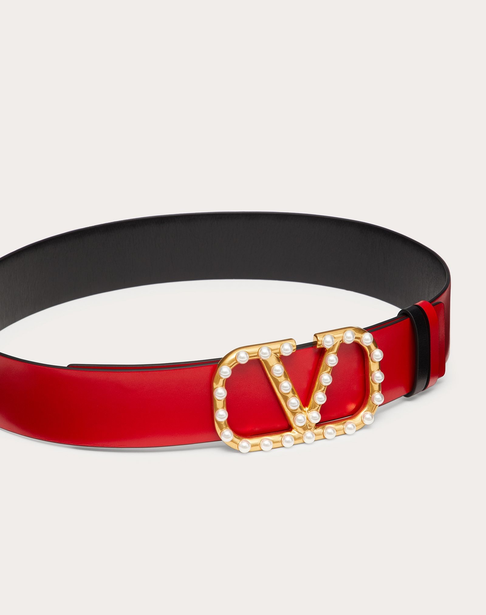 REVERSIBLE VLOGO SIGNATURE BELT IN GLOSSY CALFSKIN 40MM - 4