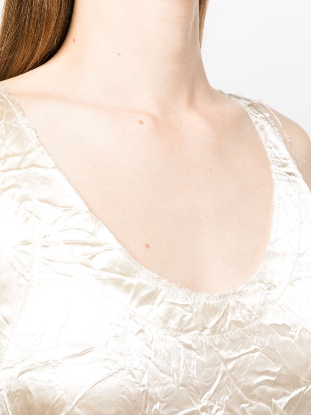 V-back crinkled-effect top - 5