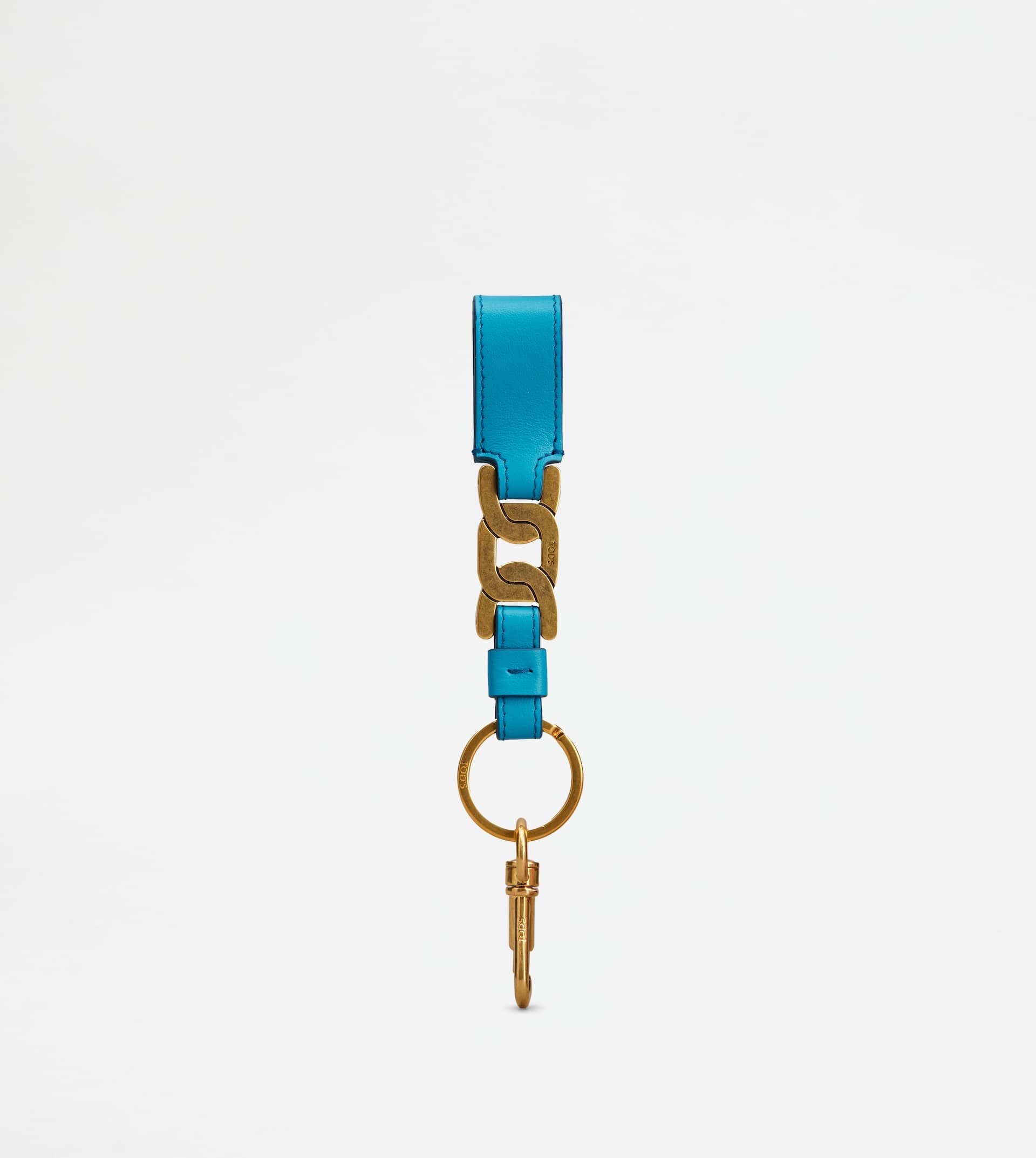 KATE KEY HOLDER IN LEATHER - LIGHT BLUE - 1