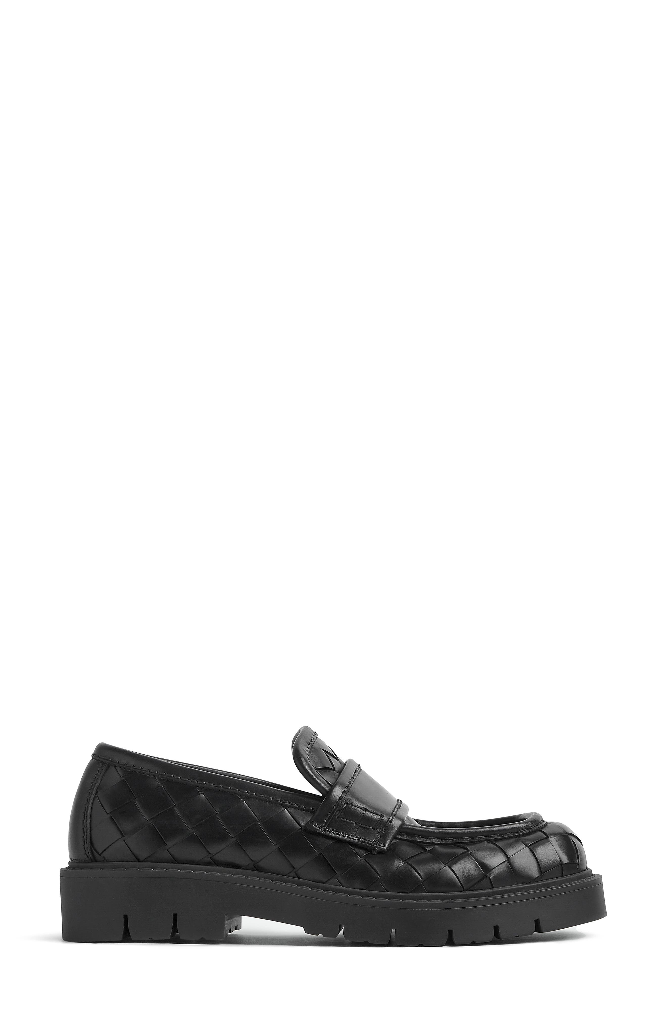 Bottega Veneta Haddock Intrecciato Loafer in Black at Nordstrom - 1