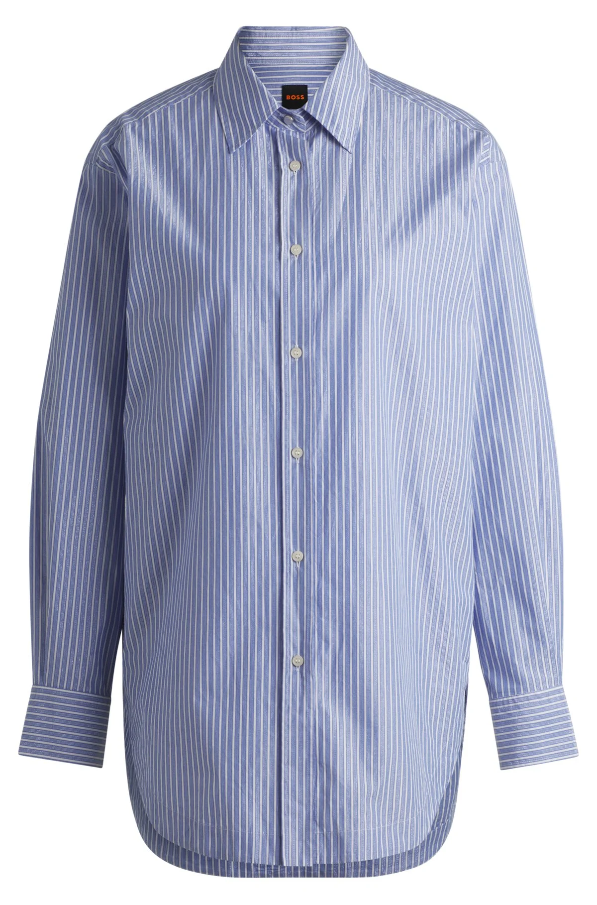 RELAXED-FIT BLOUSE IN STRIPED POPLIN - 1