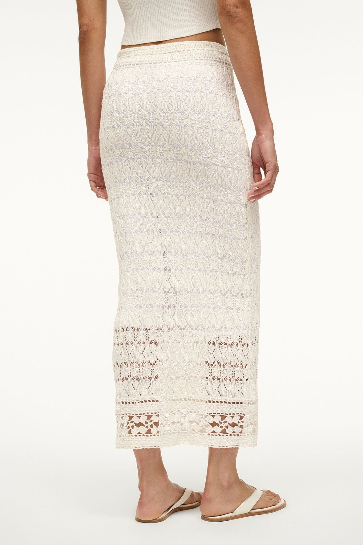 STAUD CALABRIA SKIRT WHITE - 5