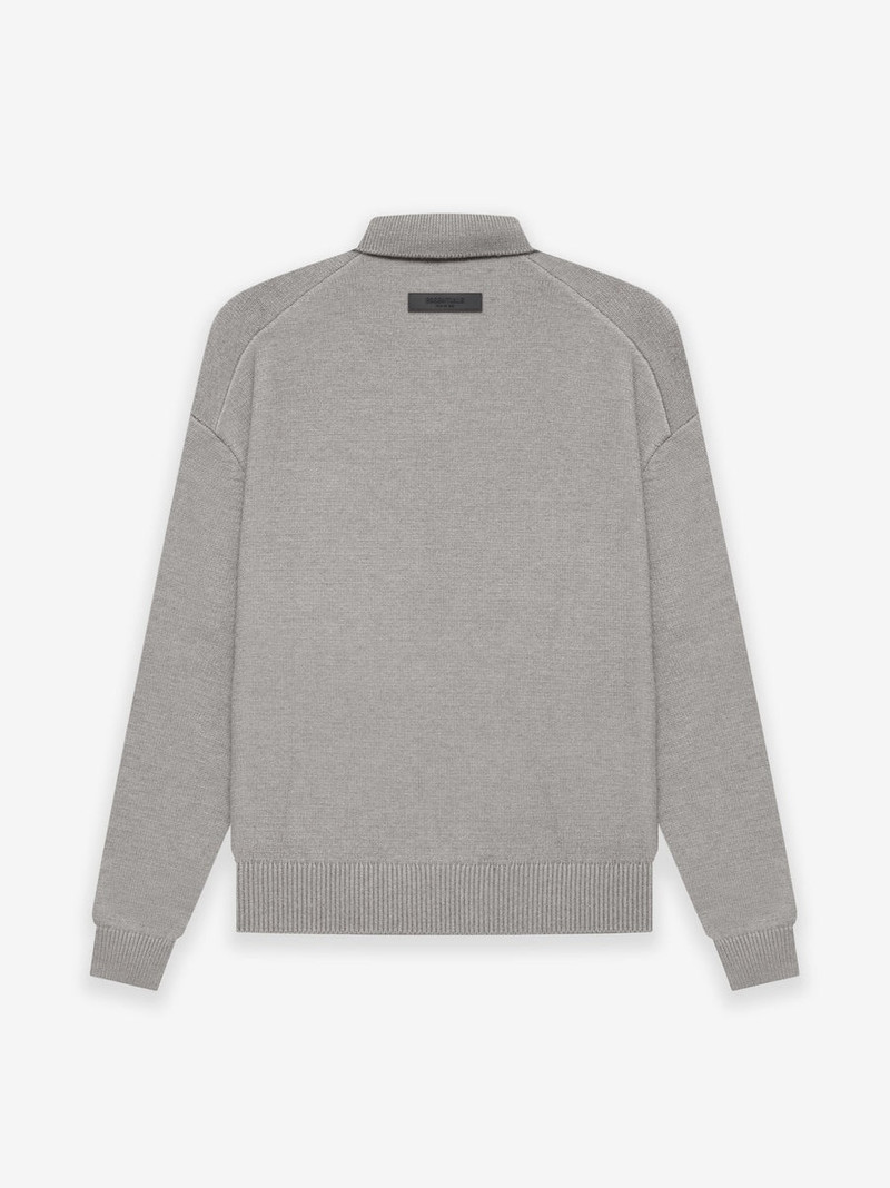 ESSENTIALS Knit Ls Polo outlook