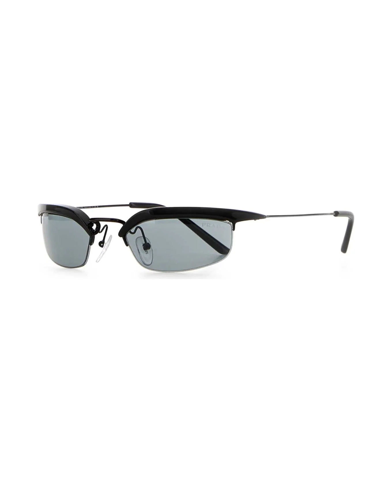 Black Acetate And Metal Prada Runway Sunglasses - 1