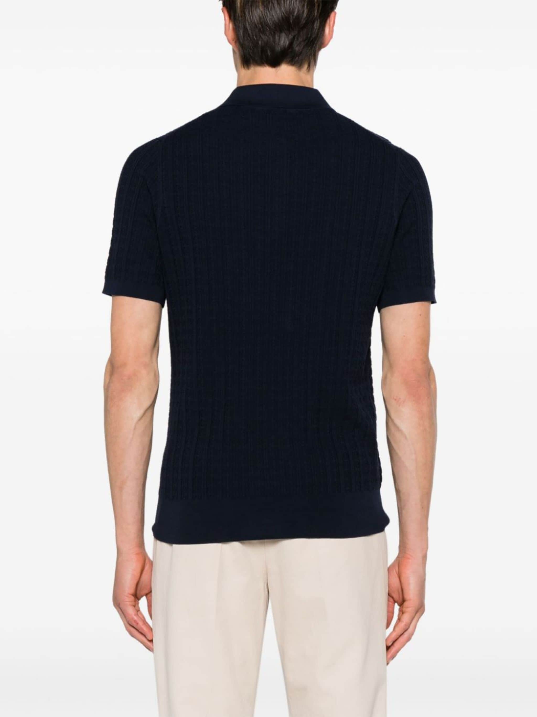 patterned-jacquard cotton polo shirt - 4