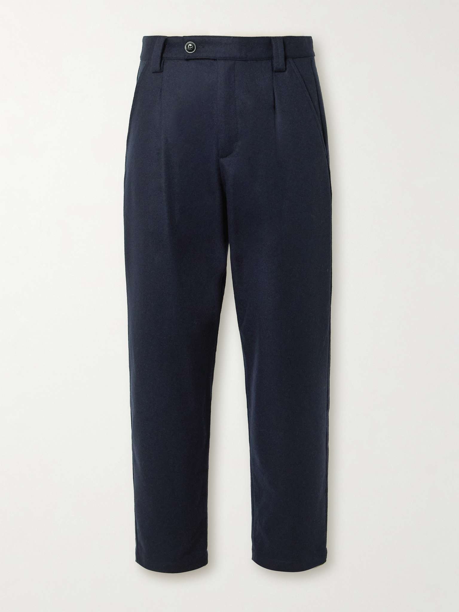 Renato Straight-Leg Pleated Wool-Blend Trousers - 1