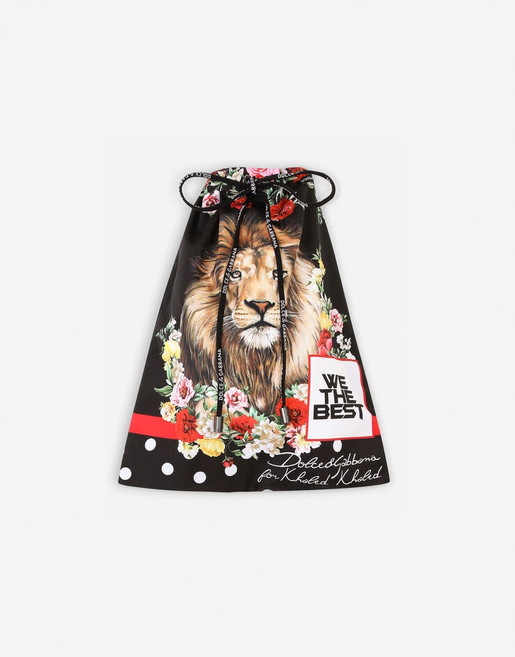 Mid-length swim trunks with lion mix print - 9