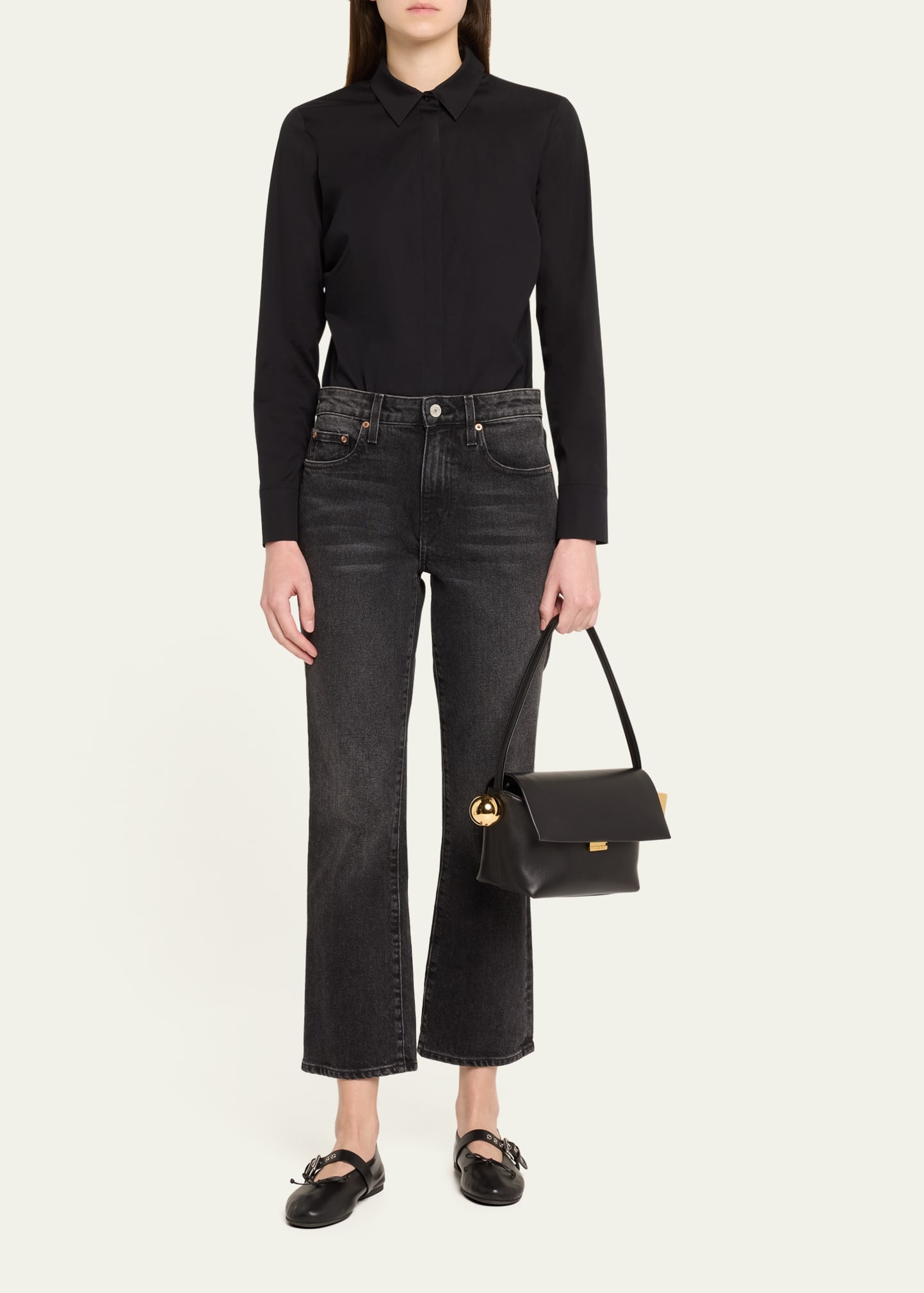 Le Rond Carre Leather Shoulder Bag - 5