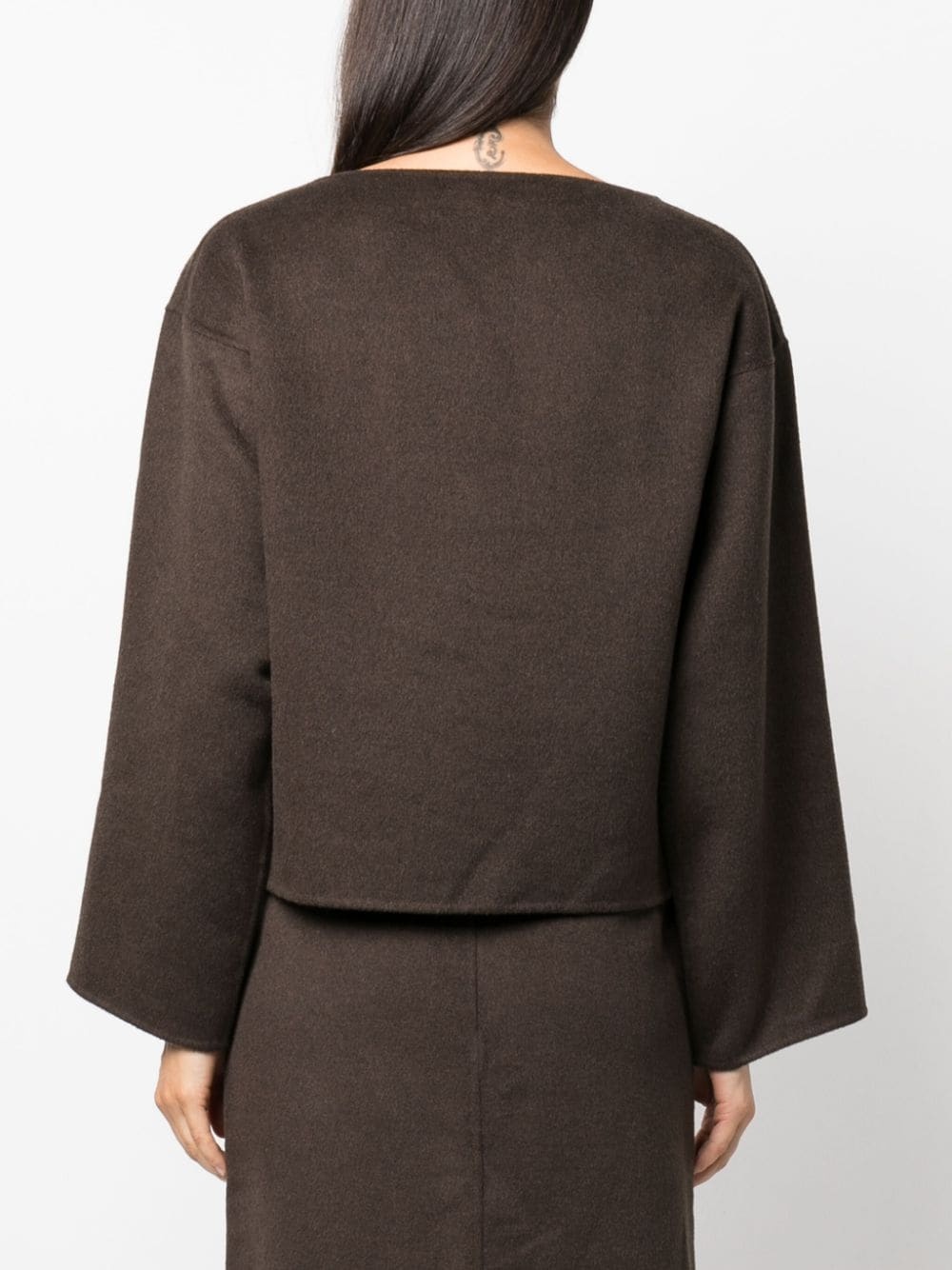 boat neck doublé wool jumper - 4