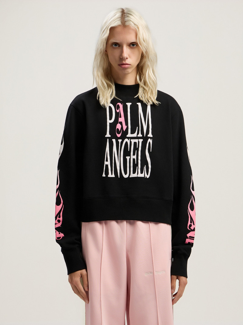 Flames Fitted Crew Sweatshirt - 1
