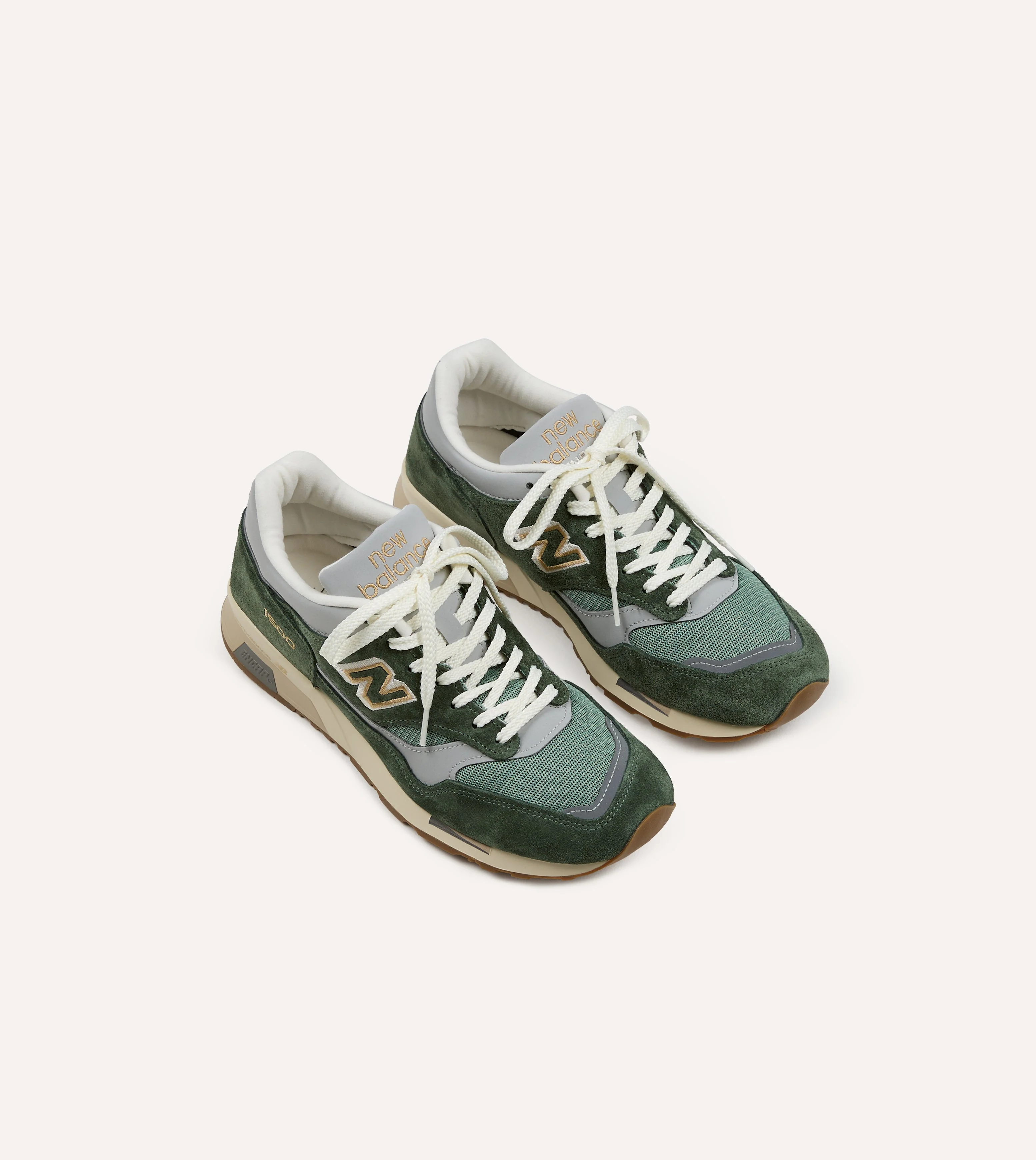 New Balance 'Vintage Sports' Kombu Green and Sea Spray Made in UK 1500v1 Trainers - 1
