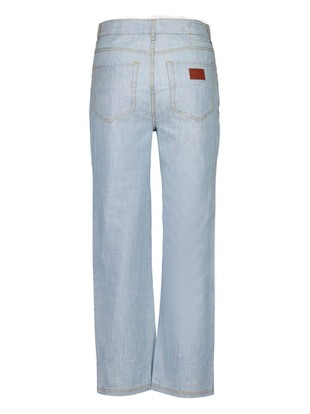 five-pocket chambray jeans - 2