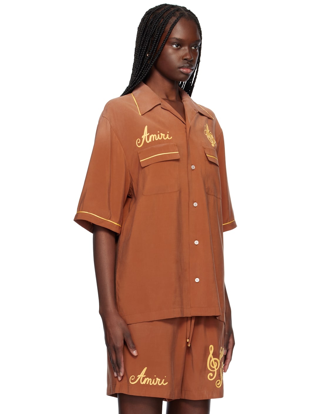 Orange Saturday Night Camp Shirt - 2
