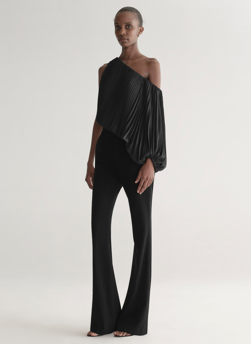 Mara Satin Pleated Asymmetric Top 5