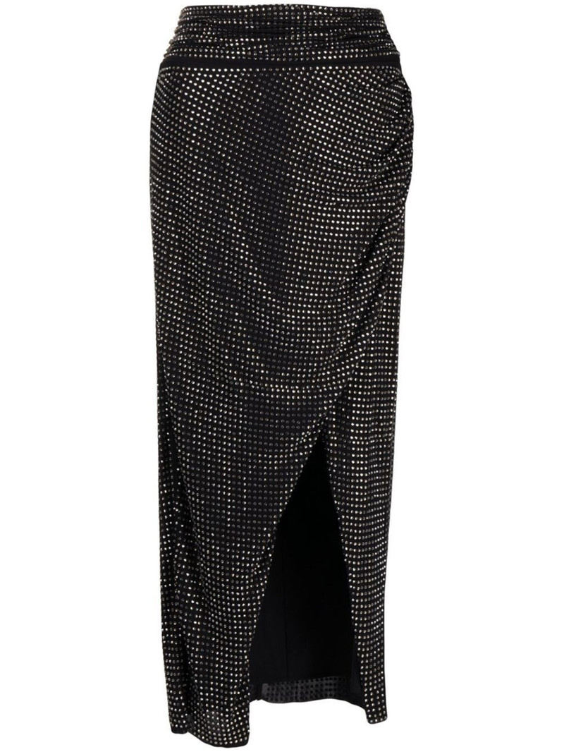 gem-embellished draped skirt 1