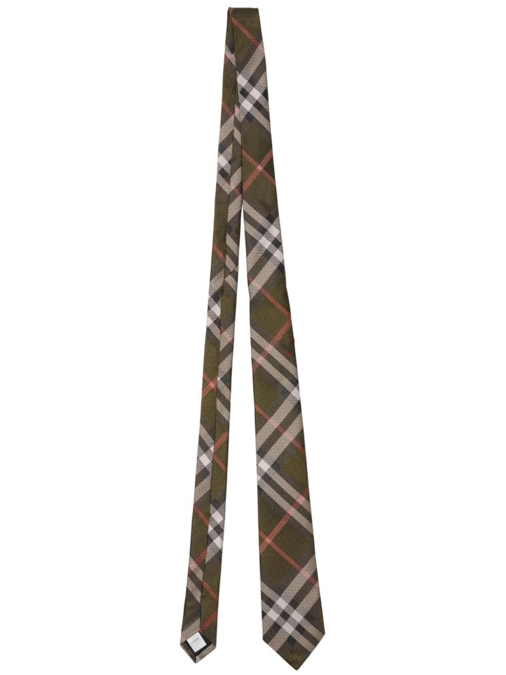 checked silk tie - 1