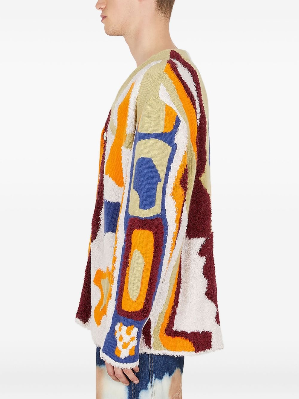 abstract-pattern cardigan - 3