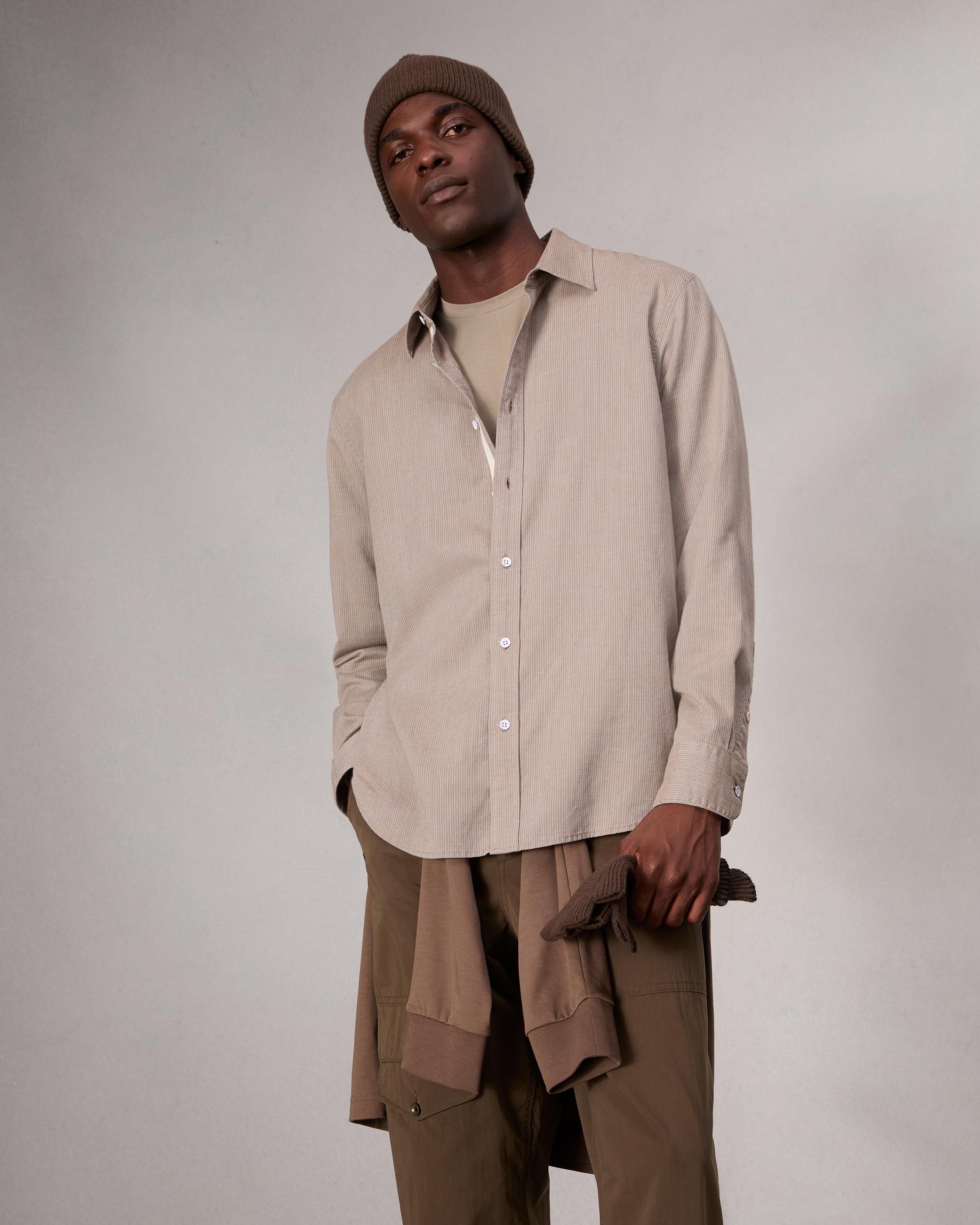 Finch Textured Striped Shirt - 7