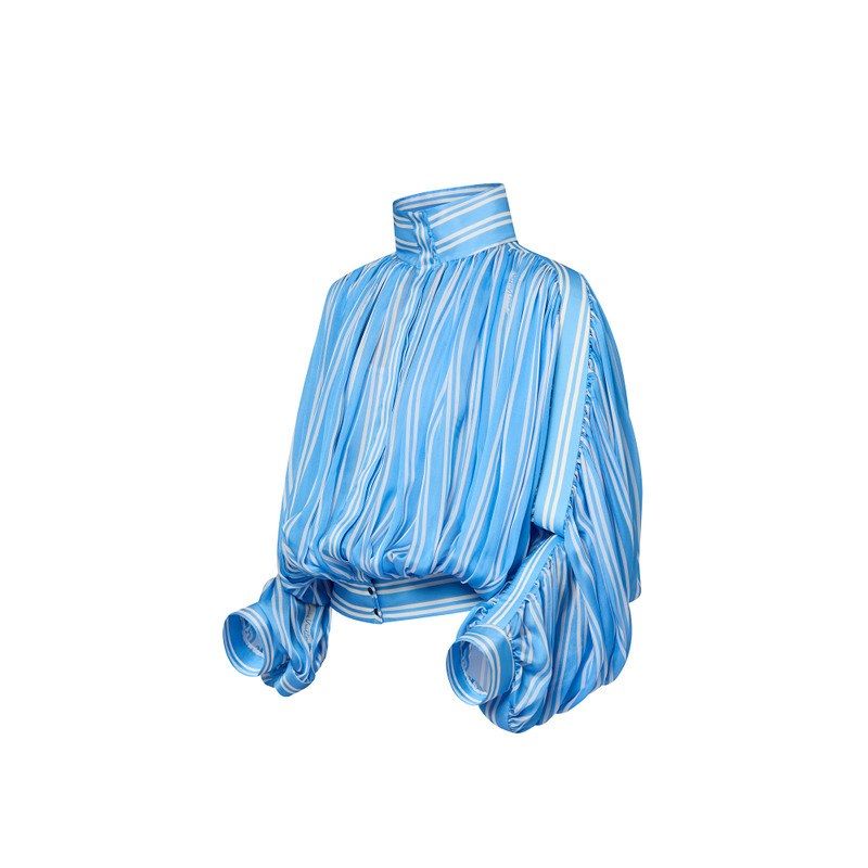 Louis Vuitton Double Stripe Gathered Blouse outlook