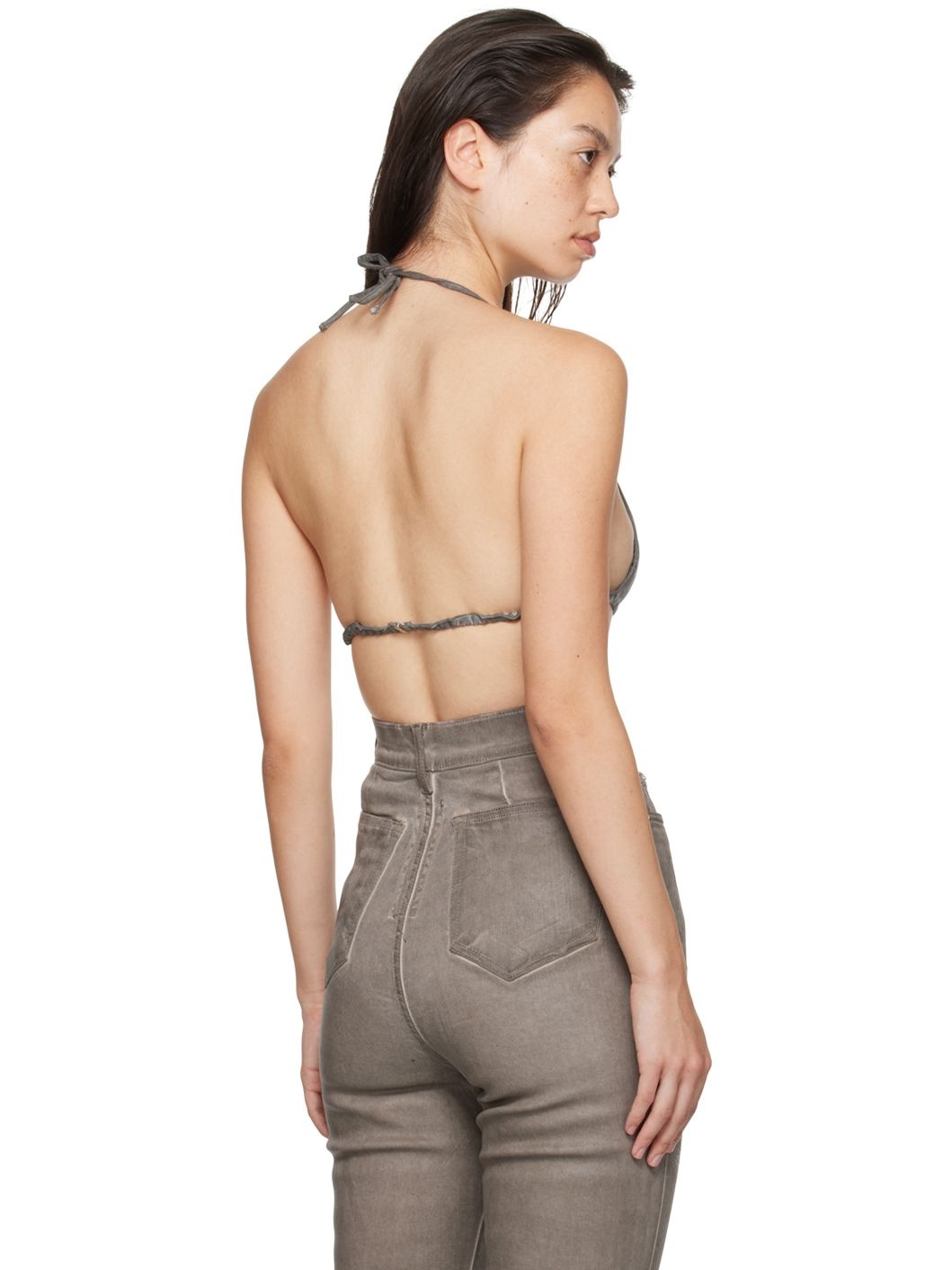 Off-White Porterville Foil Stretch Denim Bra - 3