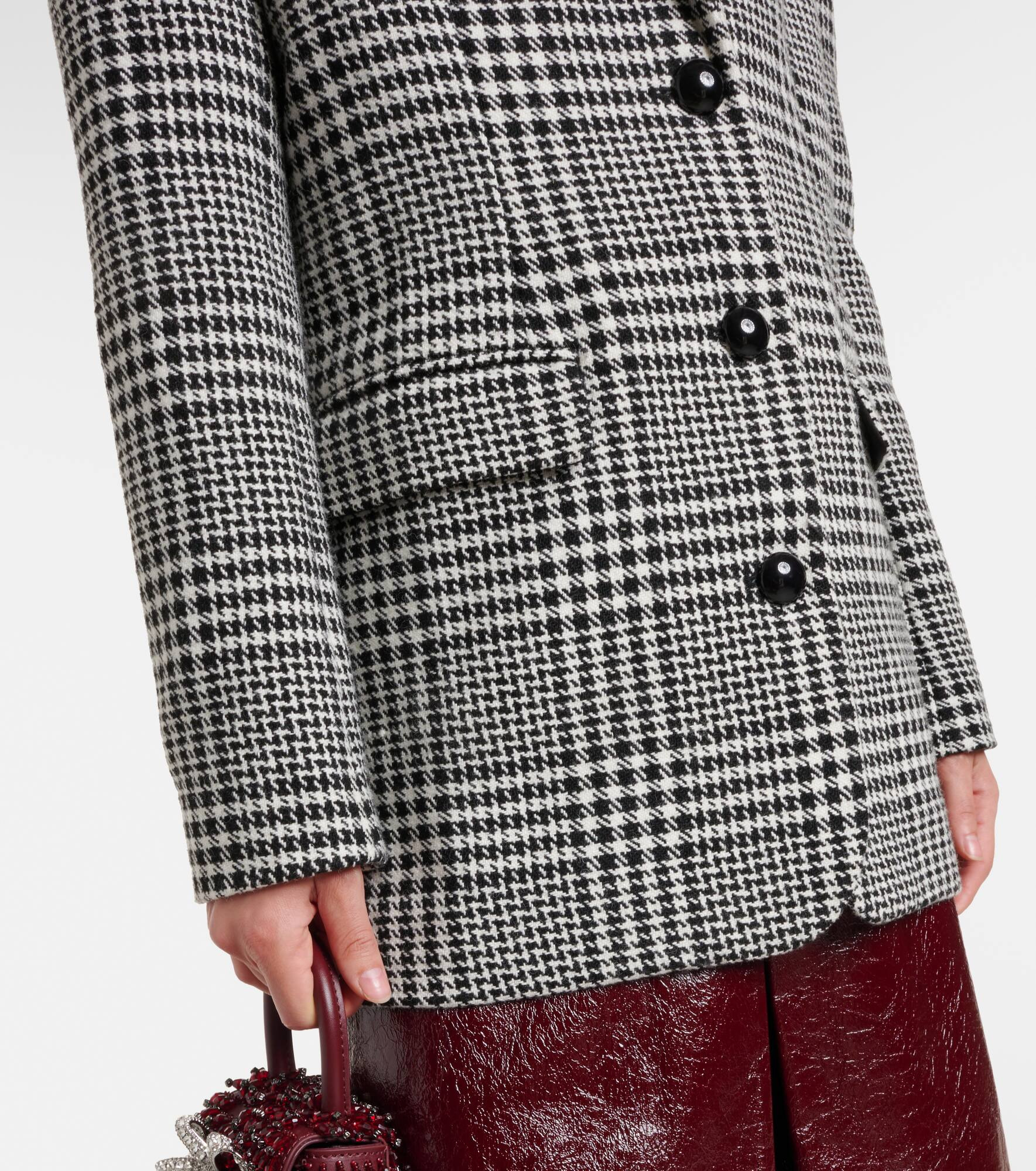 Hundstooth oversized blazer - 5