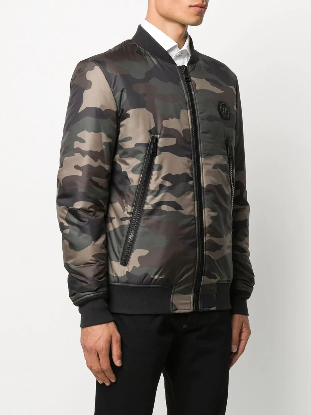 camouflage-print bomber jacket  - 3