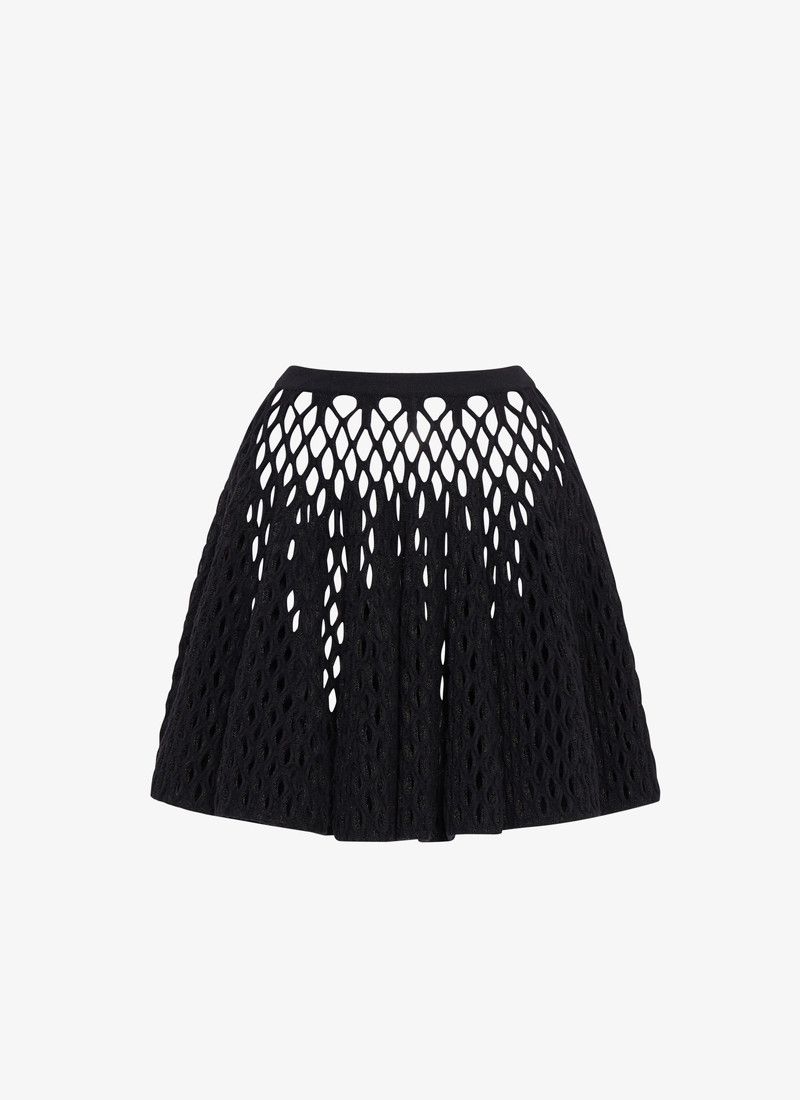 CAGE KNIT SKATER SKIRT - 1