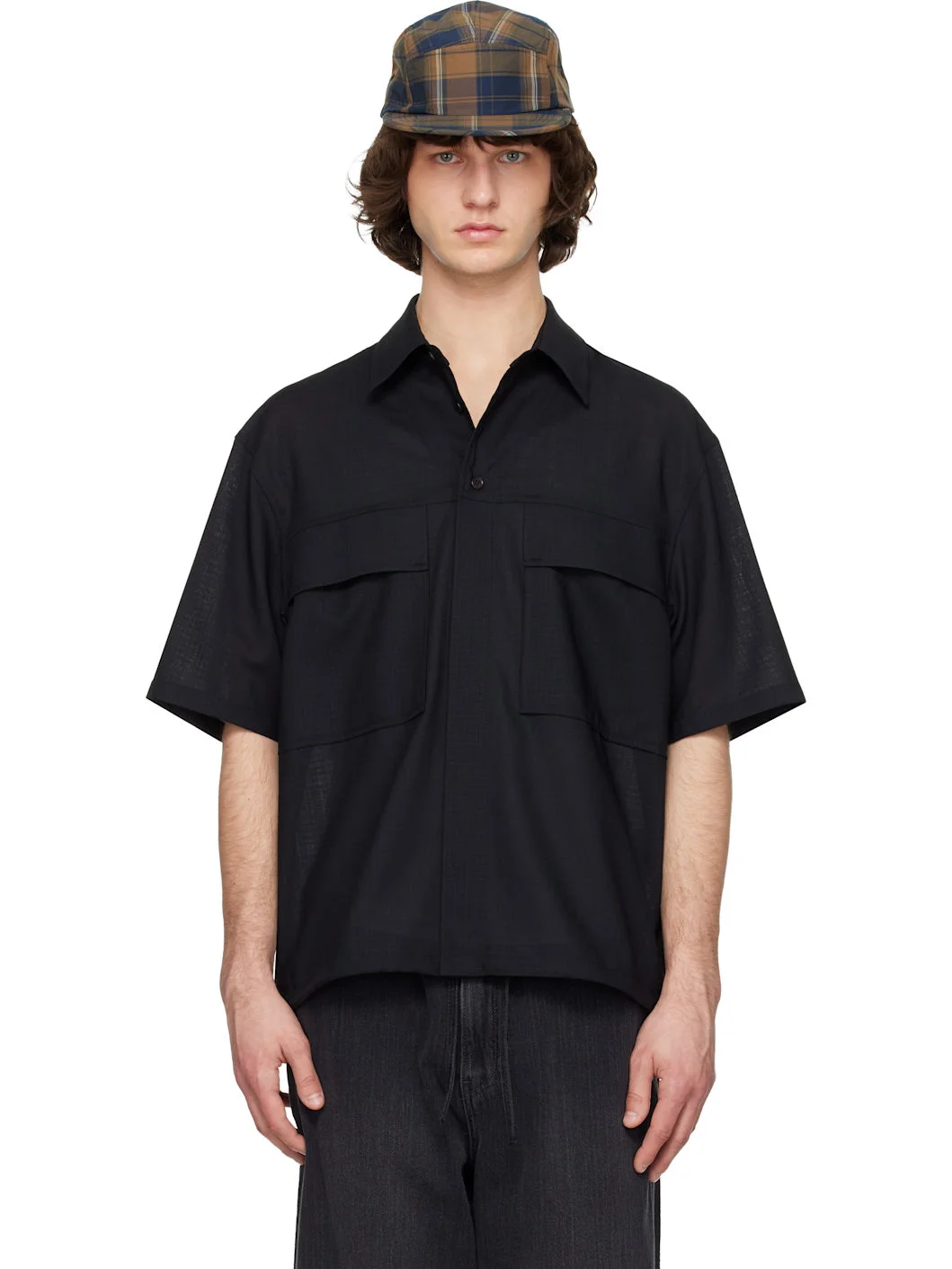 Black Flap Pocket Shirt - 1