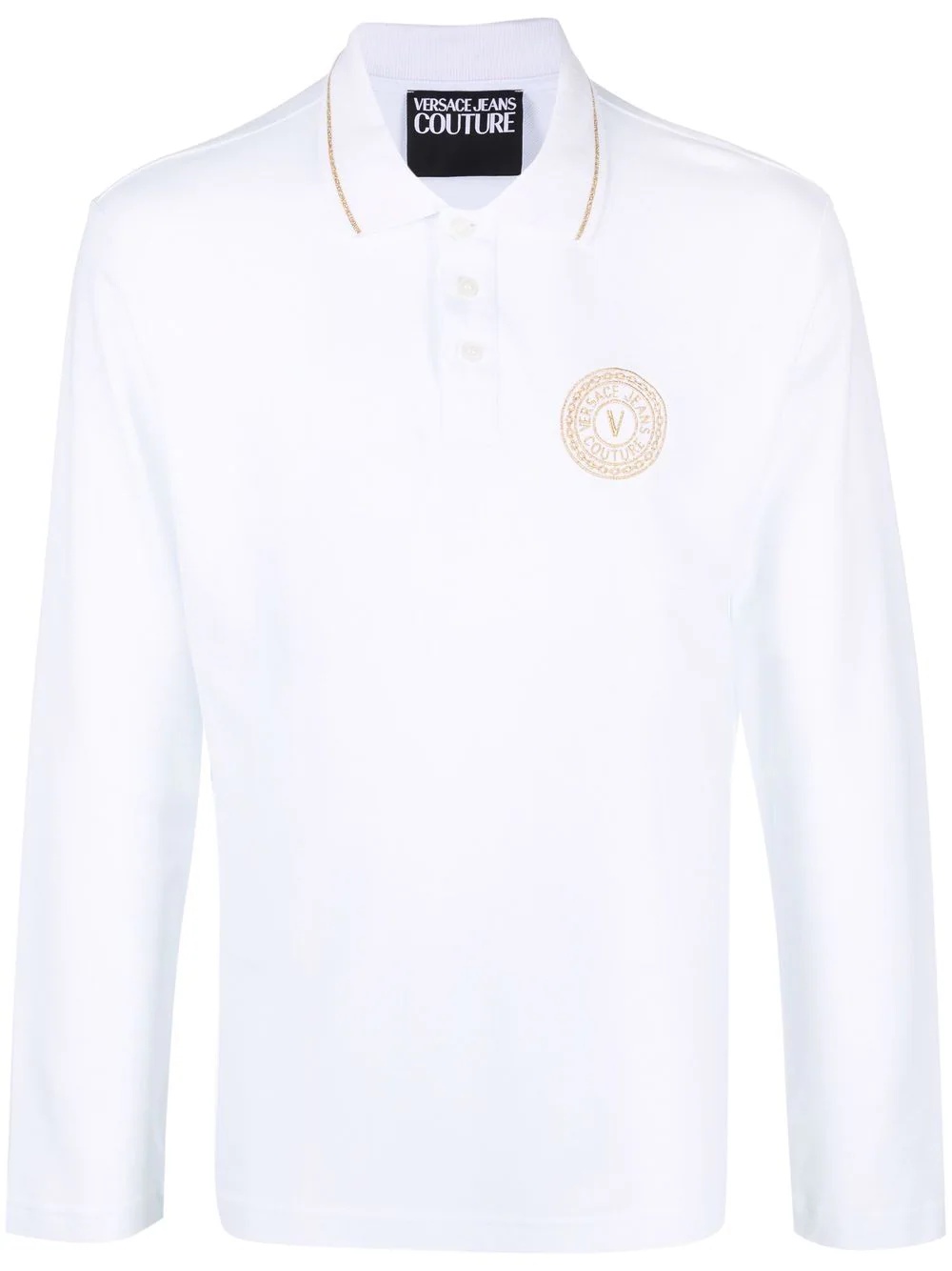 logo-print cotton polo shirt - 1