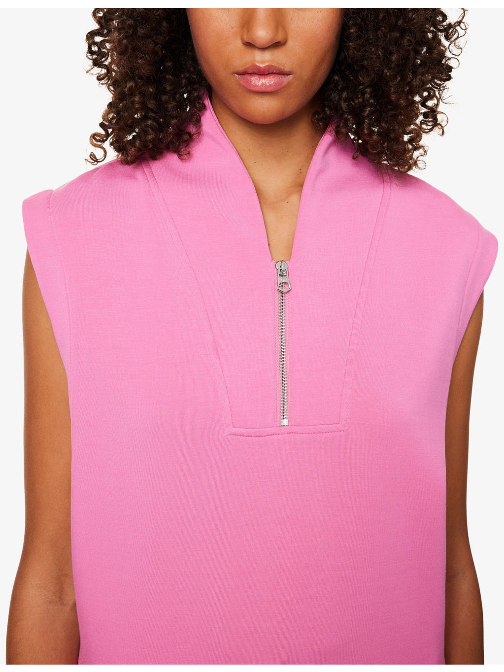 Loretta Half-Zip Stretch-Jersey Top - 5