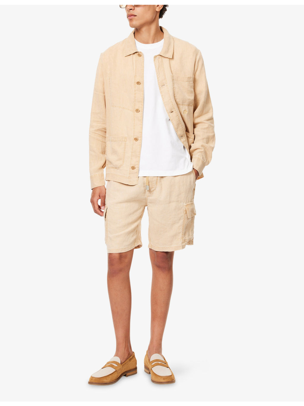 Baie Flap-Pocket Linen Shorts - 2